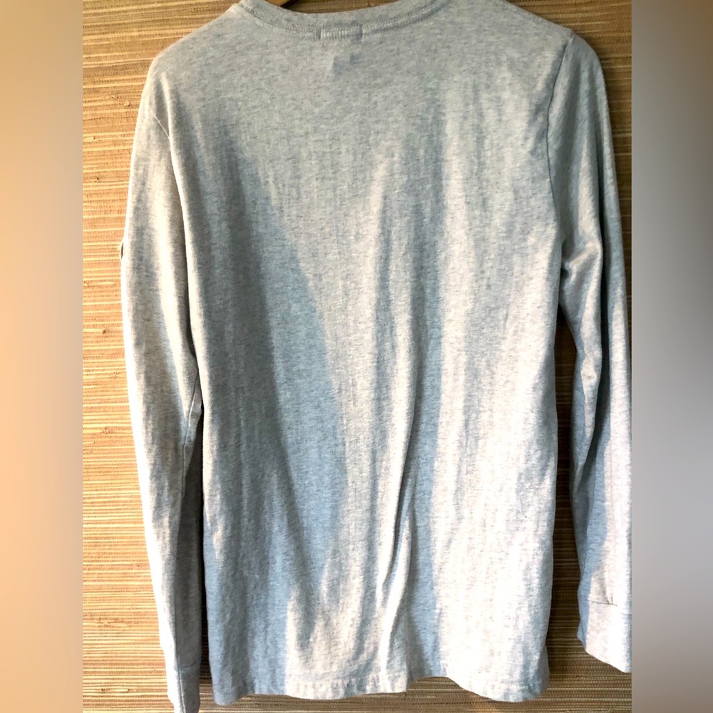 RALPH LAUREN sXL(10-20) boy’s vintage look football tee Distressed gray/wine - Picture 2 of 6